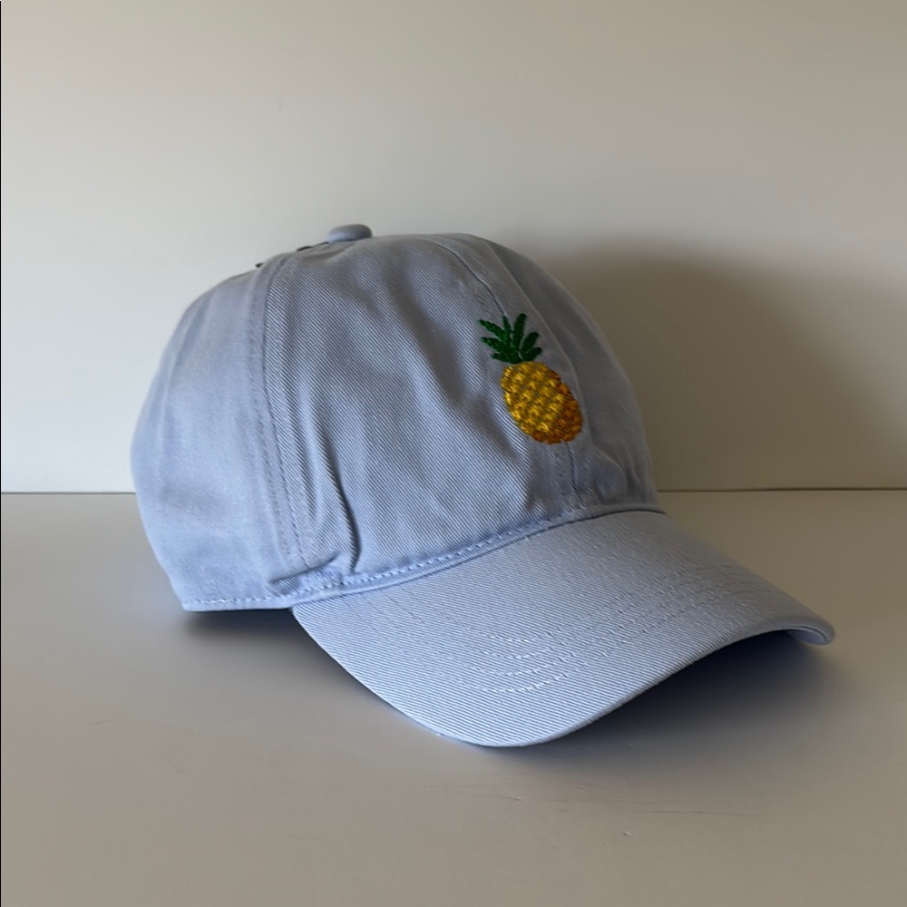 Blue Baseball Hat With Embroidered Pineapple 🍍